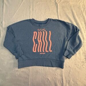 Justice Blue Fleece with Pink Logo Size XS(5/6)